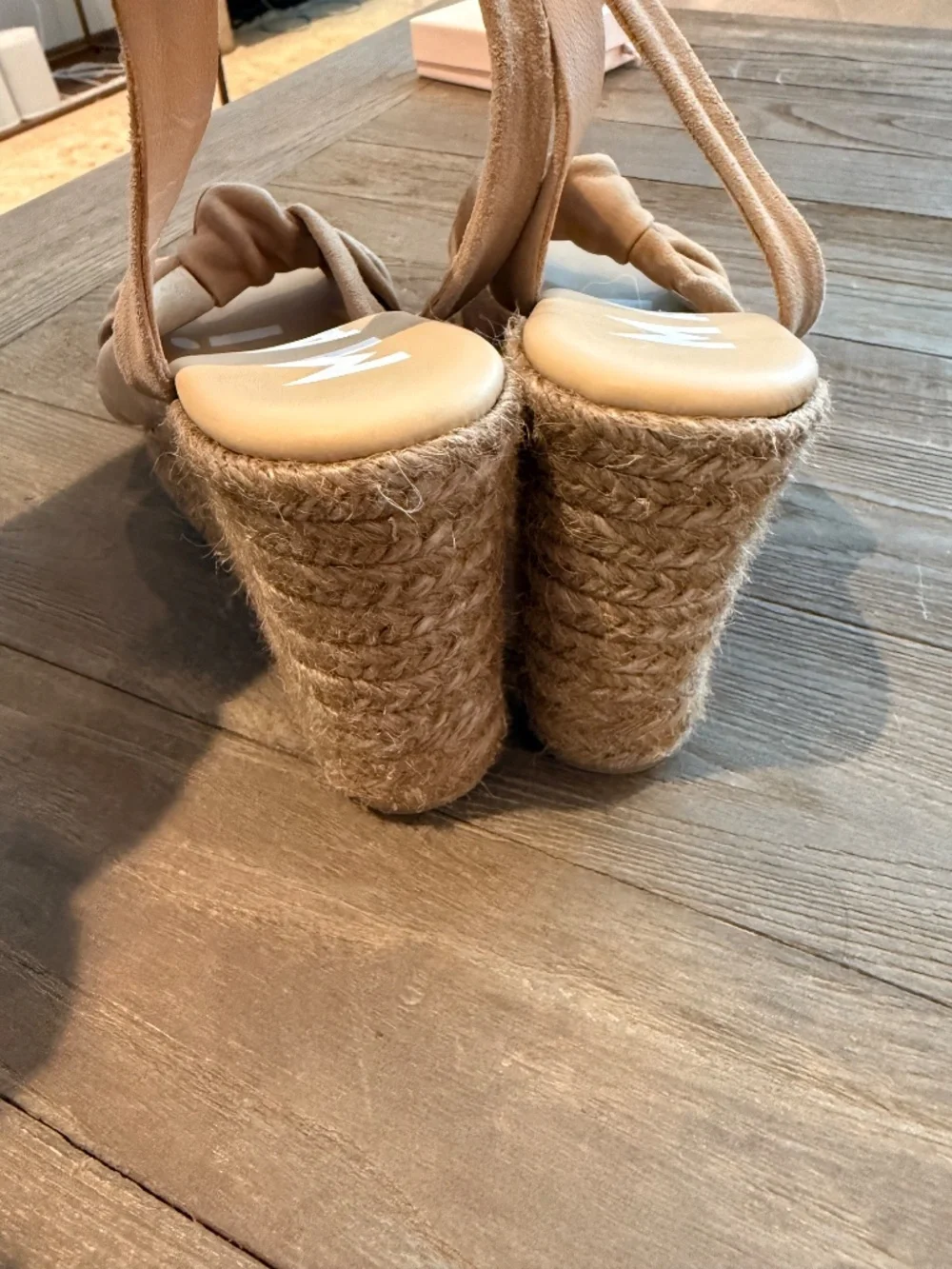 Manebi Suede Wedge Espadrilles with Knot Size 8 - Picture 2 of 4